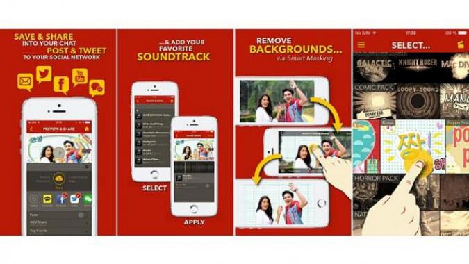 SnapClip, the first app to use the Intelligent Scribbles software, allows users to do photo and video editing quickly and in real time.